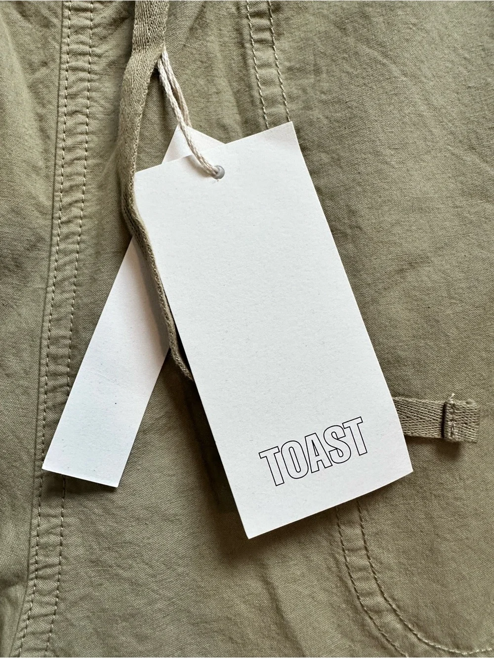 TOAST Women’s Suki Cotton Linen Sage Green Wide Leg Relaxed Pants Size XL NWT